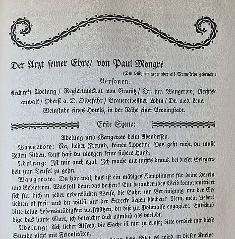 Der Arzt seiner Ehre/ von Paul Mongré