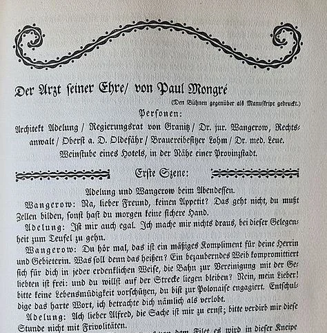 Der Arzt seiner Ehre/ von Paul Mongré