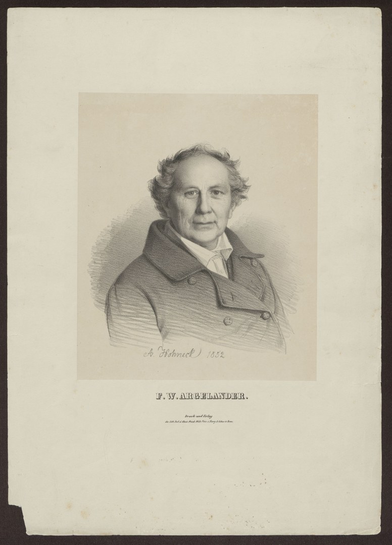 Friedrich Wilhelm August Argelander. Lithographie von Adolf Hohneck. ULB Bonn, Porträtsammlung