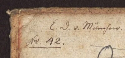 Handschriftlicher Besitzvermerk: Münchow
