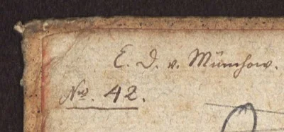 Handschriftlicher Besitzvermerk: Münchow