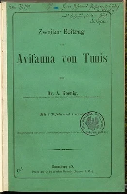 Widmungsexemplar an Franz von Leydig