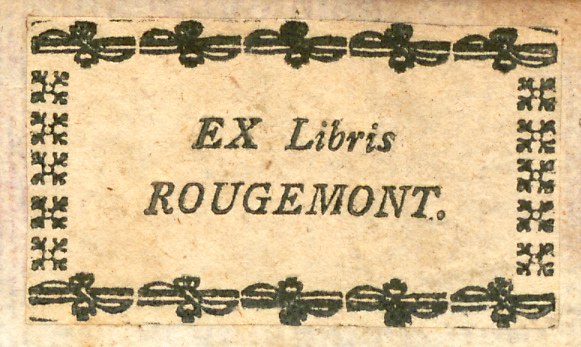 Exlibris: Joseph Claude Rougemont