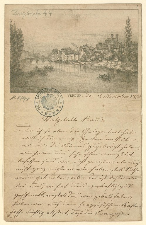 Brief von Johann Hilbrandt an seine Frau, ULB Bonn, Kriegsbriefe 44 : 2