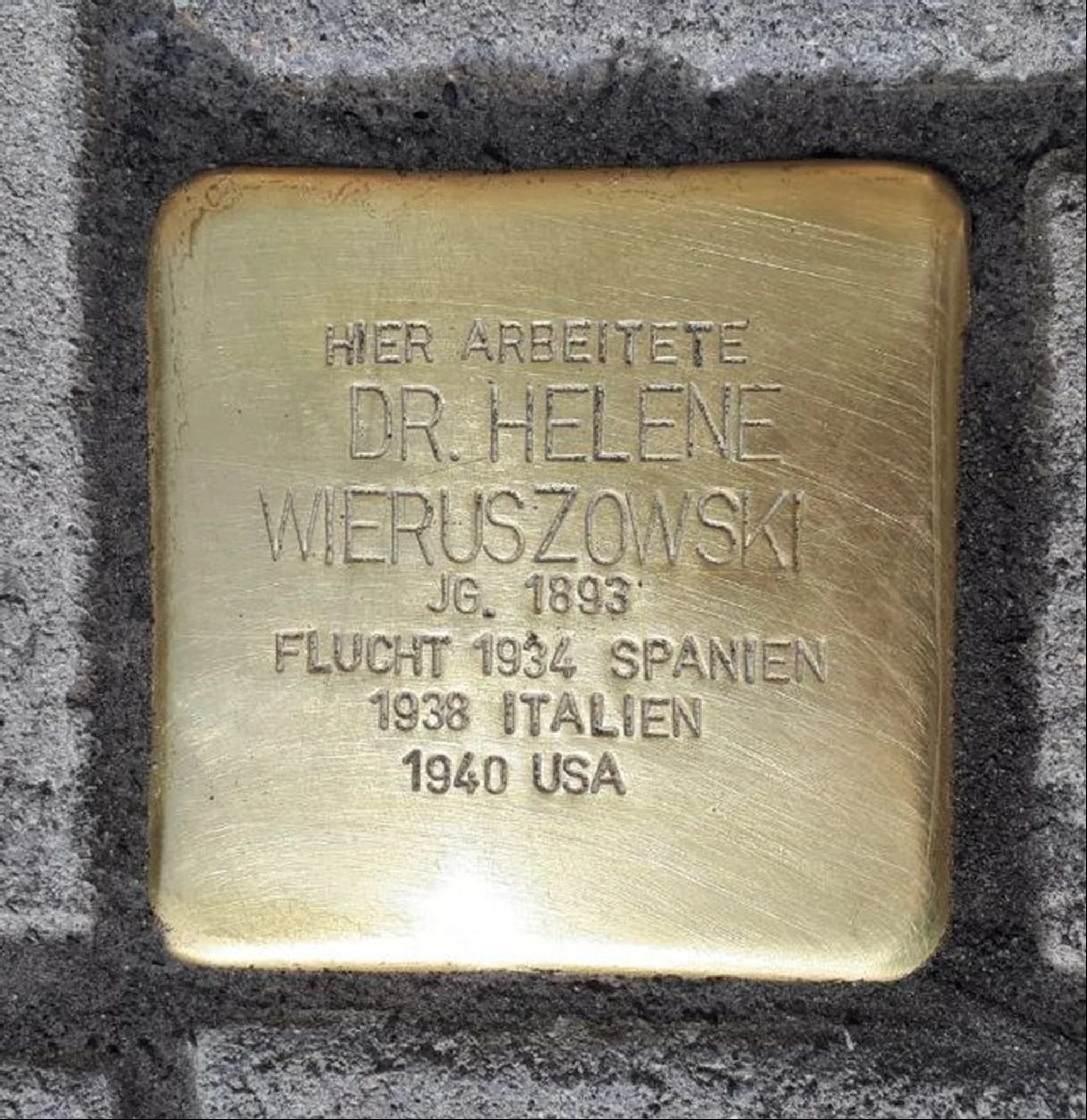 Stolperstein Helene Wieruszowski